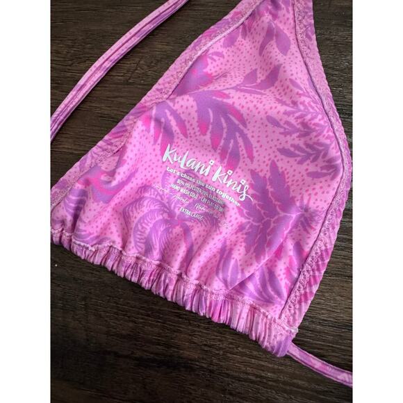 KULANI KINIS Halter Bikini Top In Fuschia Fever - Picture 4 of 4